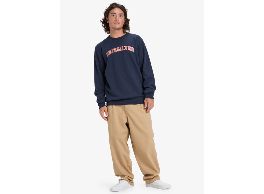 Quiksilver Graphic Crew Fleece Top Dark Navy