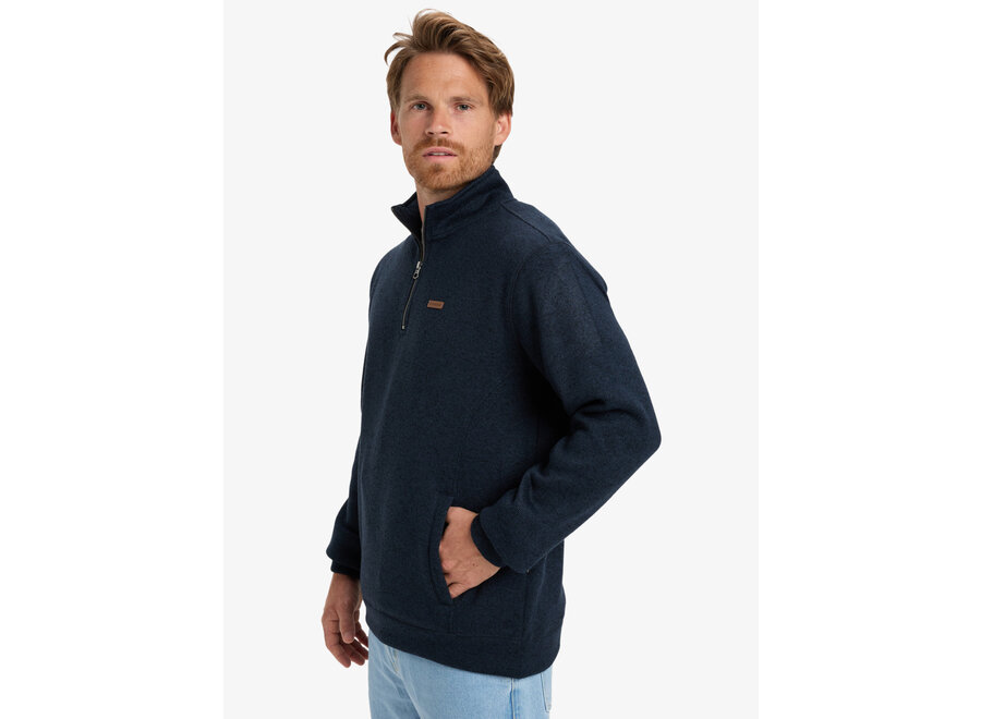 Quiksilver Keller 1/4 Zip Fleece Top Dark Navy Heather