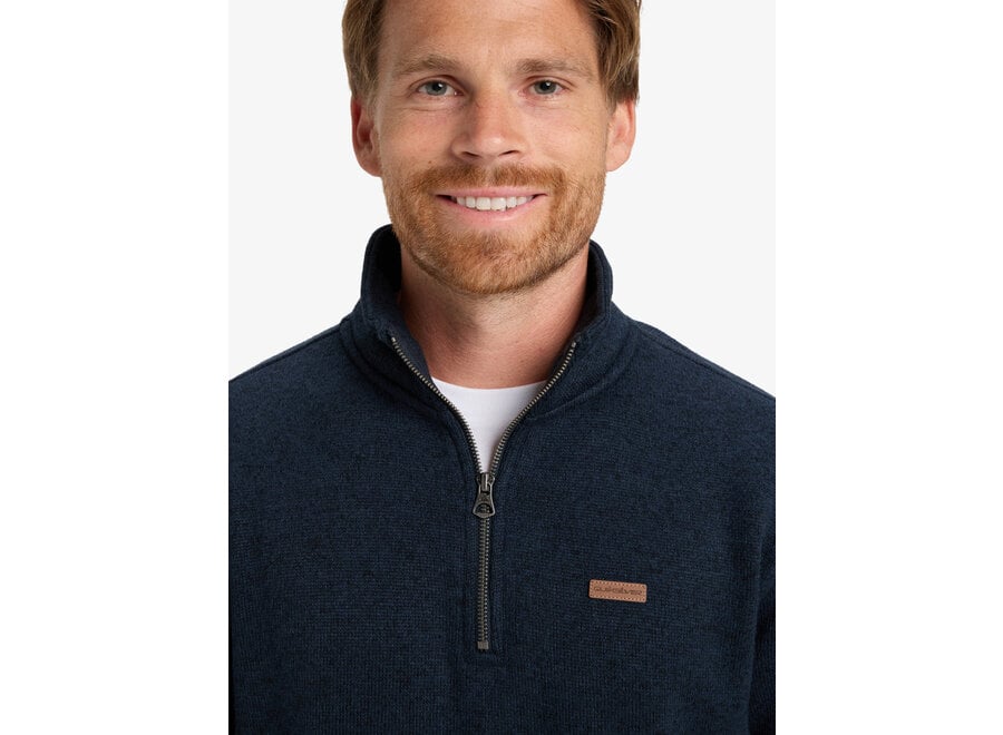 Quiksilver Keller 1/4 Zip Fleece Top Dark Navy Heather