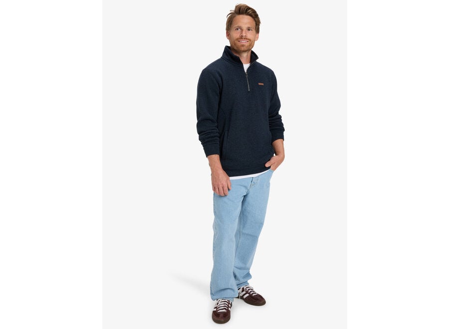 Quiksilver Keller 1/4 Zip Fleece Top Dark Navy Heather