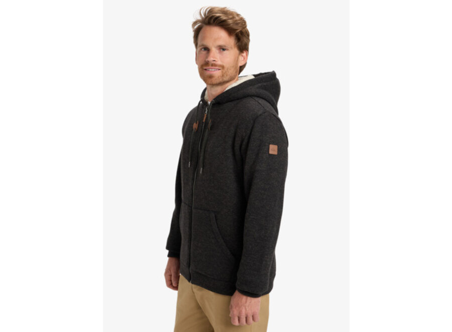 Quiksilver Keller Sherpa Fleece Top Black Heather