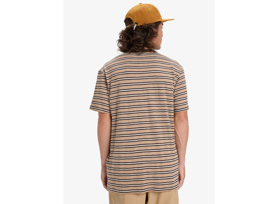 Quiksilver Onyx S/S Striped Knit Top Almond Onyx Stripe