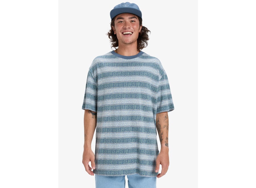 Sassiss Jacquard Knit Top Ashley Blue Sassi