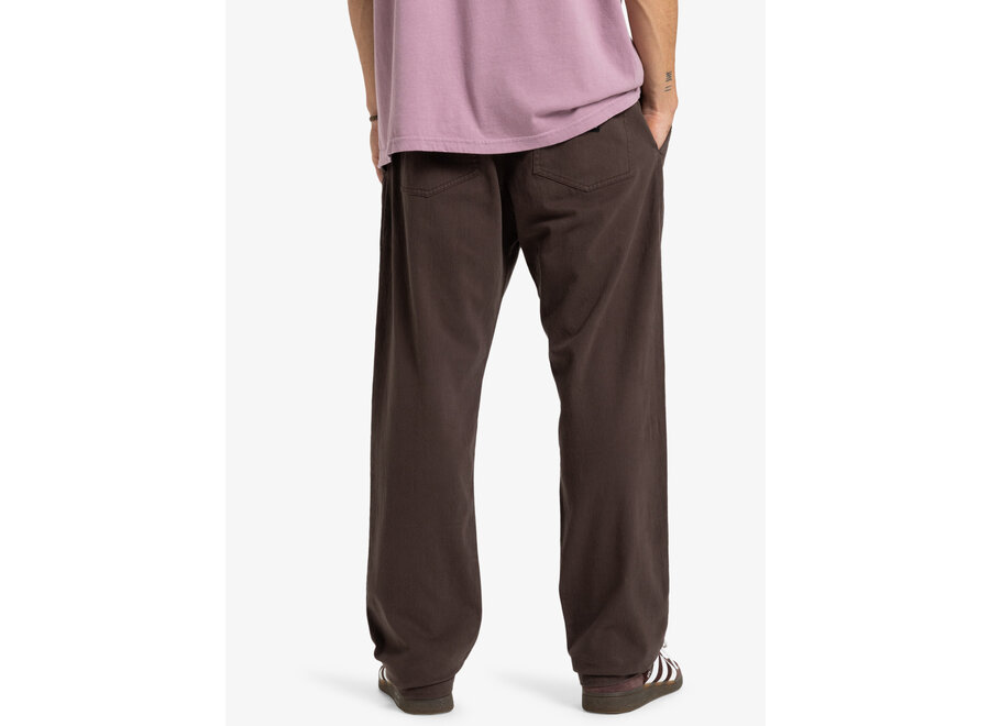 Taxer Regular Twill Non-Denim Pants Chocolate Brown