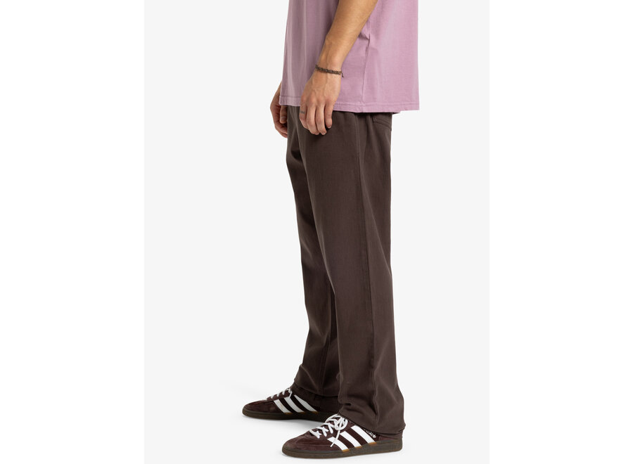 Quiksilver Taxer Regular Twill Non-Denim Pants Chocolate Brown