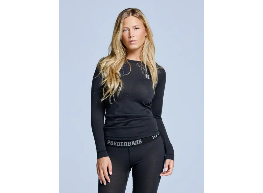 Poederbaas Merino Baselayer Shirt Women Black