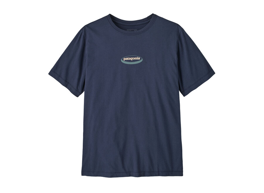 Patagonia Men’s '95 Oval Logo T-Shirt New Navy Kaleido