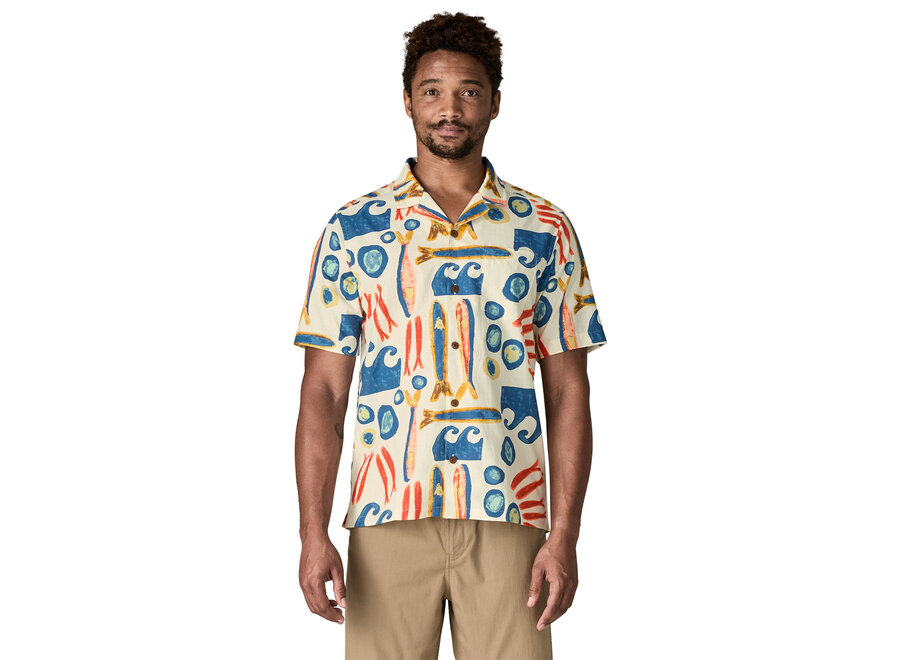 Patagonia Men's Tidal Threads Camp Shirt Sardines Natural
