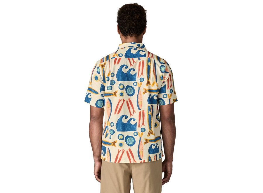 Patagonia Men's Tidal Threads Camp Shirt Sardines Natural