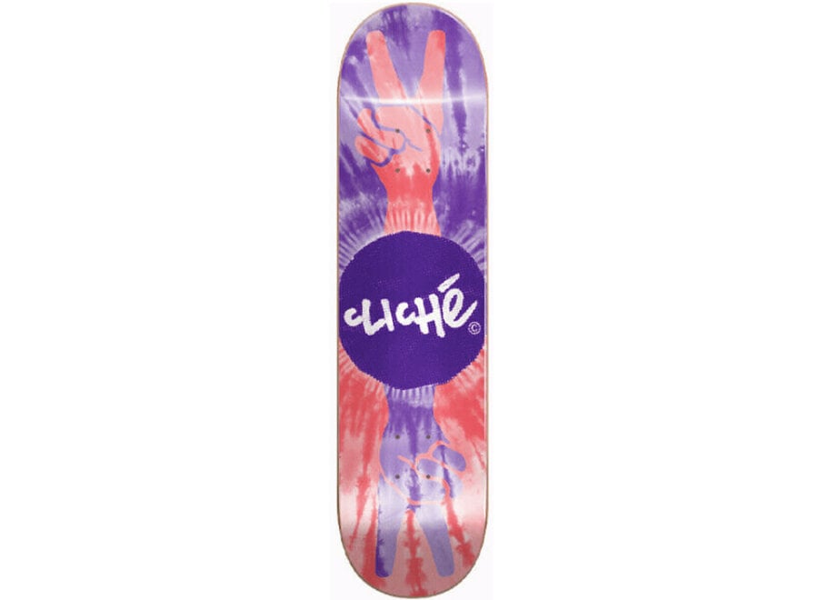 Cliche Peace RHM Skateboard Deck Purple/Red 8.5
