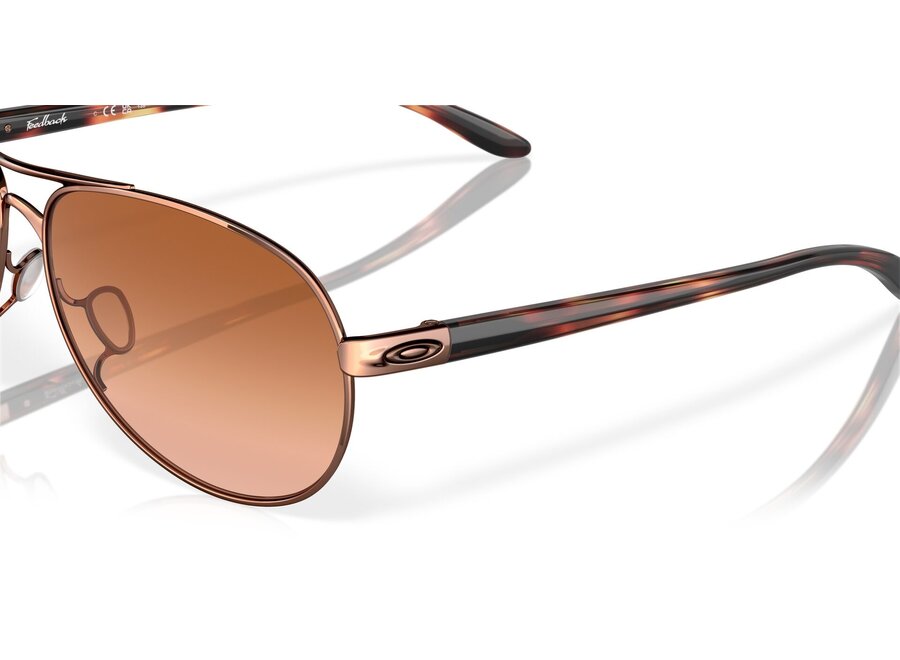 Oakley Feedback Rose Gold VR50 Brown Gradient