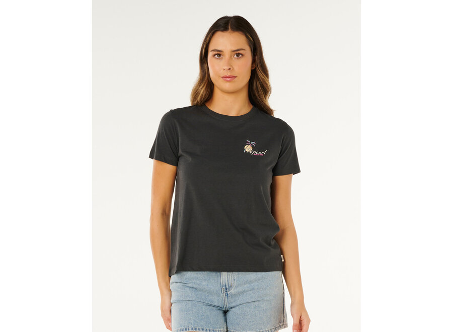 Rip Curl Tide Line Standard T-shirt Washed Black