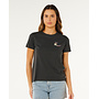 Rip Curl Tide Line Standard T-shirt Washed Black