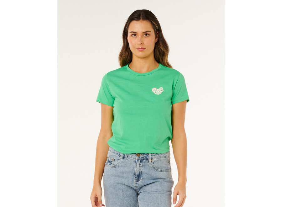 Rip Curl Rc Heart Logos T-shirt Green