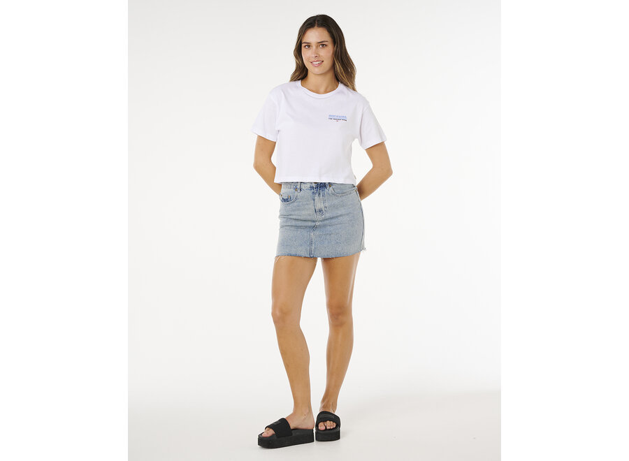 Rip Curl Hayley O Crop T-shirt Optical White