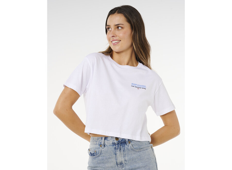 Rip Curl Hayley O Crop T-shirt Optical White
