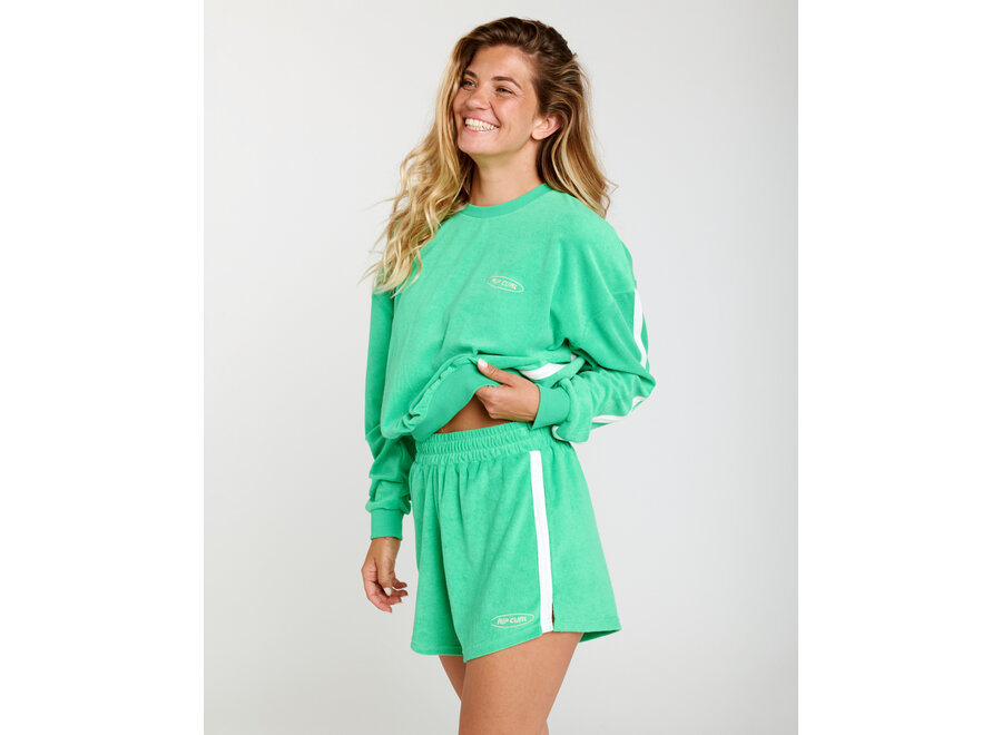 Rip Curl High Tide Terry Crew Green