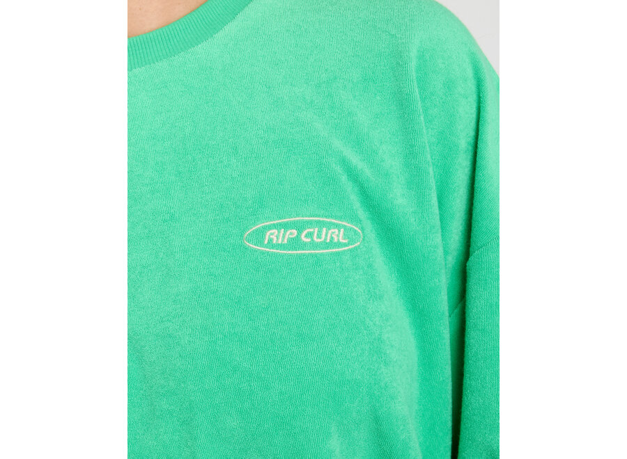 Rip Curl High Tide Terry Crew Green