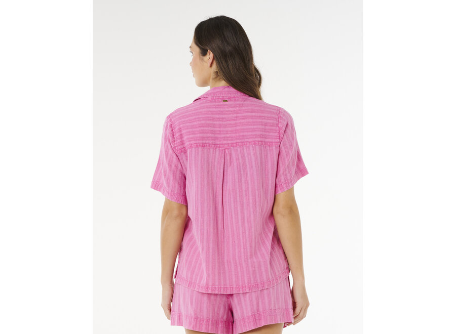 Rip Curl Hotel Malibu Embroided Shirt Super Pink