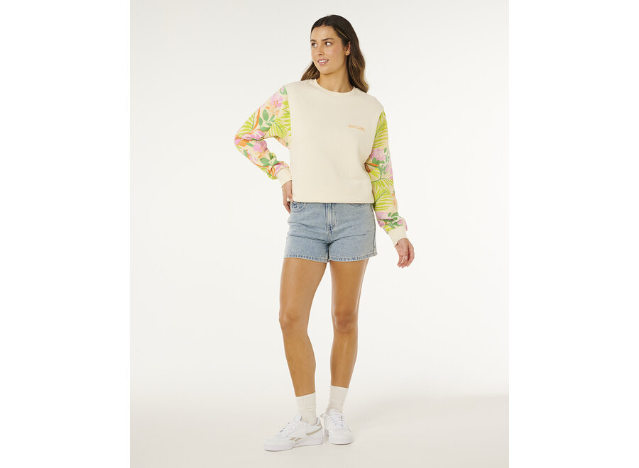 Rip Curl Molokaï Crew Fleece Off White