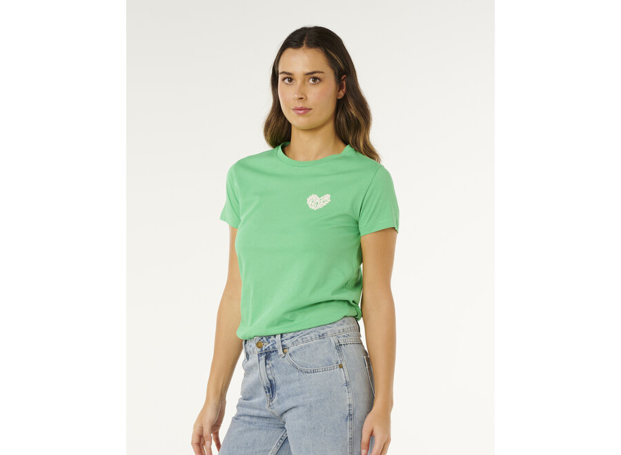 Rip Curl Rc Heart Logos T-shirt Green