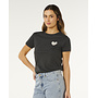 Rip Curl Rc Heart Logos T-shirt Washed Black
