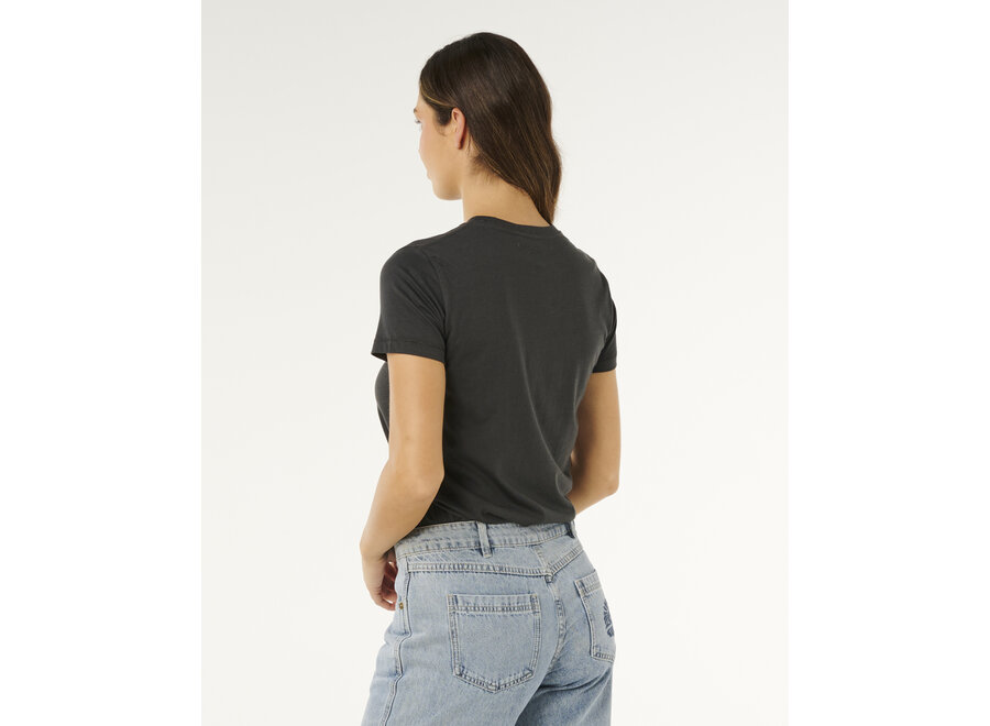 Rip Curl Rc Heart Logos T-shirt Washed Black