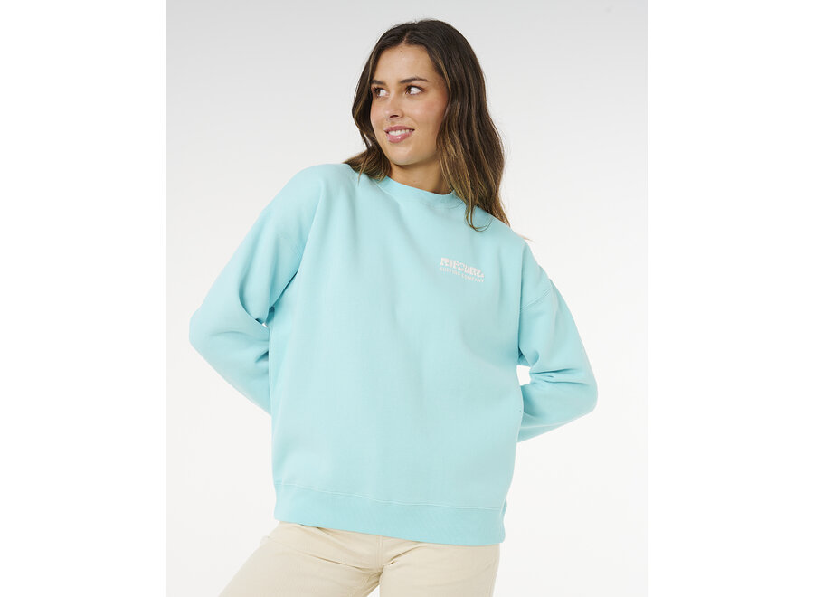 Rip Curl Surf Puff Inspired Crew Light Sea Blue