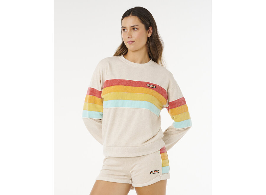 Rip Curl Surf Revival Relaxed Crew Oatmeal