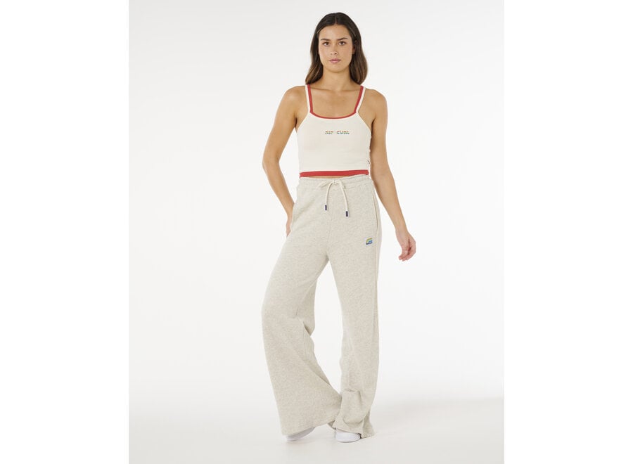 Rip Curl Surf Side Spliced Wide Leg Pant Grey Marle