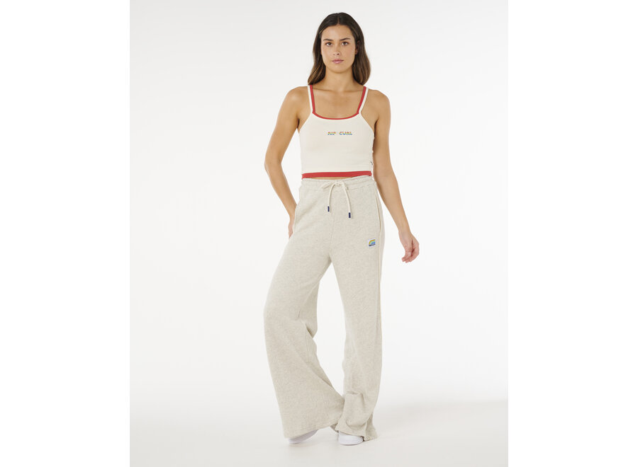 Surf Side Spliced Wide Leg Pant Grey Marle