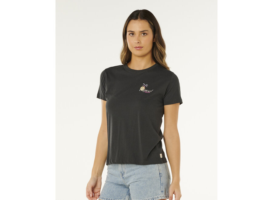 Rip Curl Tide Line Standard T-shirt Washed Black