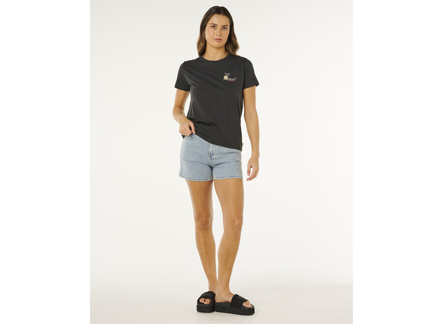 Rip Curl Tide Line Standard T-shirt Washed Black