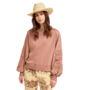 Roxy Flower Song Fleece Crew Brownie