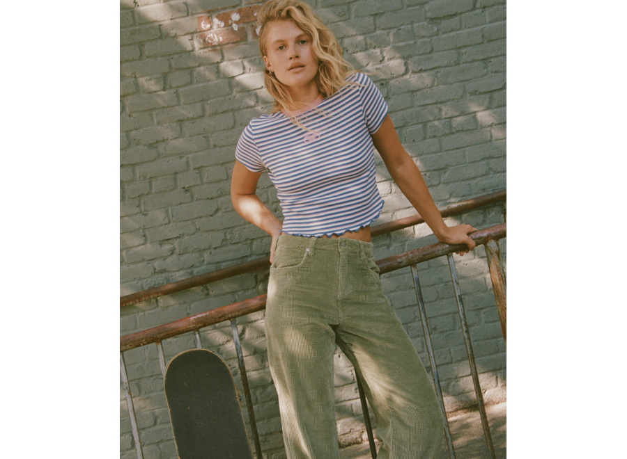 Roxy Bright Lights Knit Top Coconut Milk Stripy