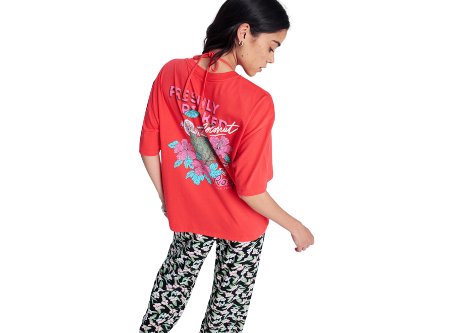 Roxy Hangloose Poster T-Shirt Hibiscus