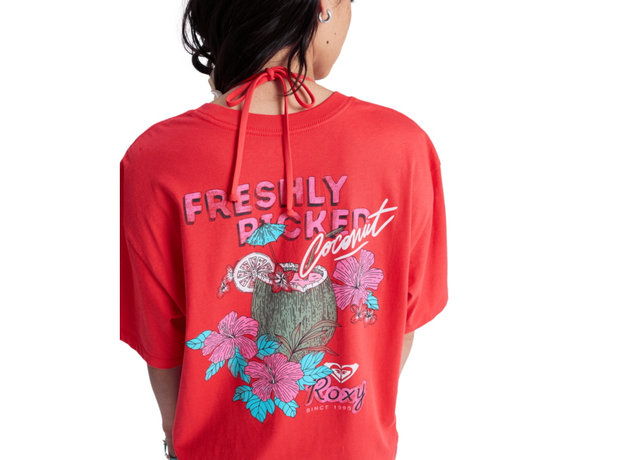 Roxy Hangloose Poster T-Shirt Hibiscus