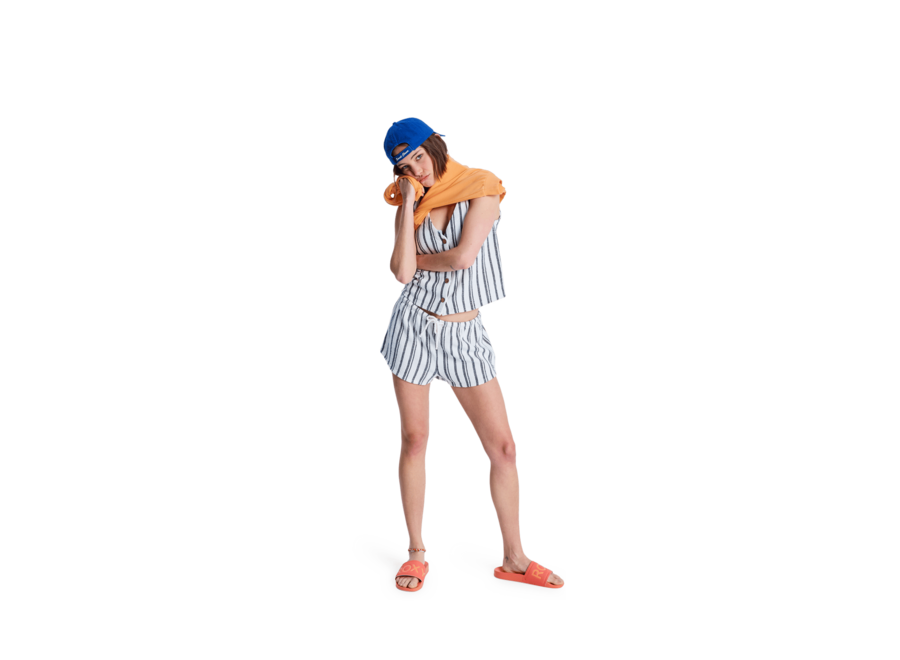 Roxy Sunbaked Woven Tank Top White Asparagus Vert