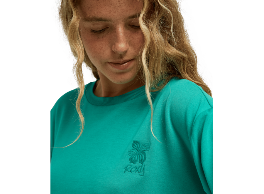 Roxy Surfing By Moon Fleece Crew Neck Sea Green
