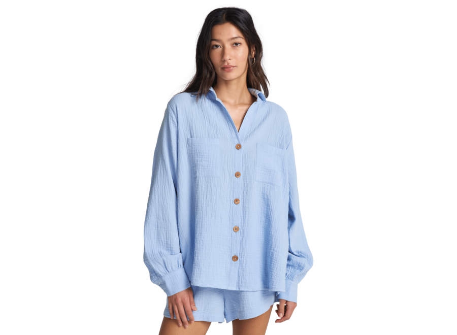 Swell Blouse Woven Top Twilight Blue