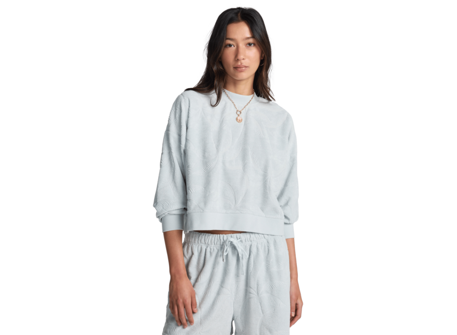 Billabong Tempo Crew Fleece Top Mist Blue