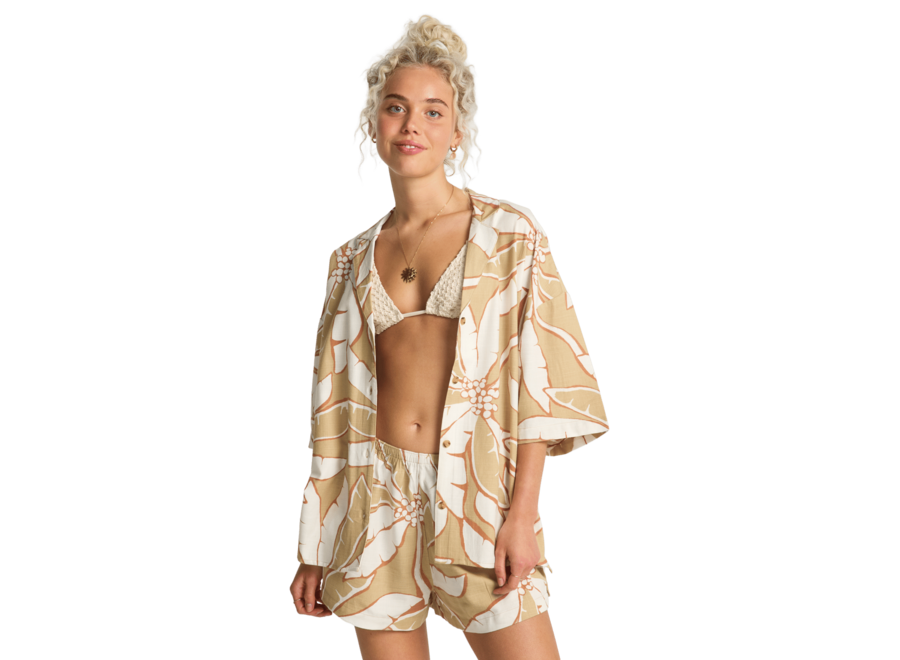 Beach Side Woven Top Stone