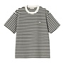 Carhartt WIP W' S/S Ezra T-Shirt Ezra Stripe, Black / Wax