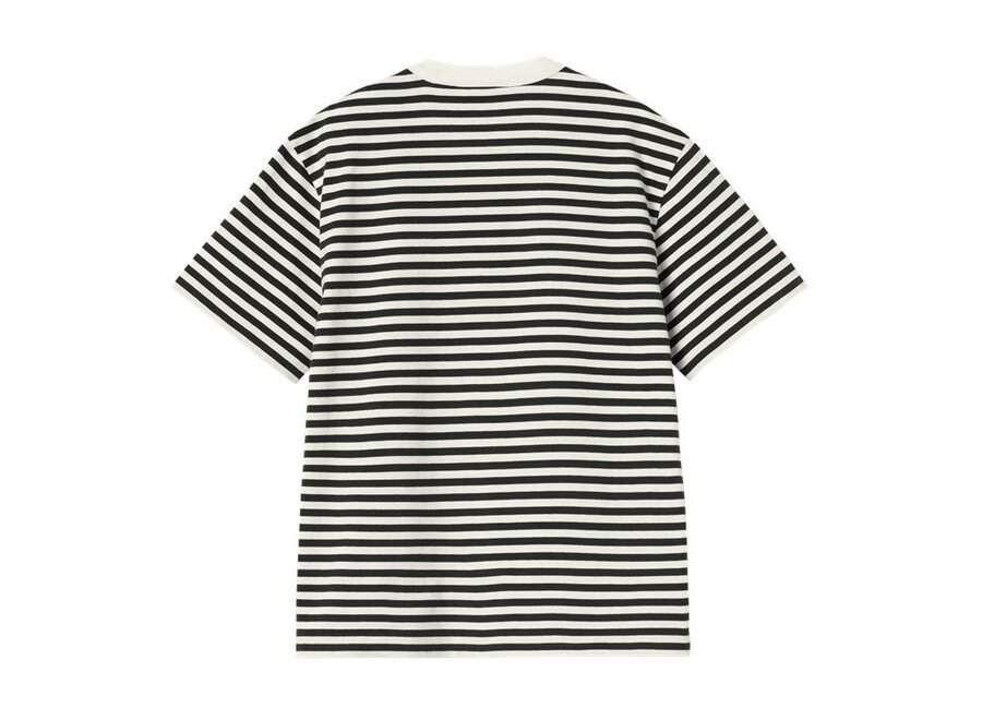 Carhartt WIP W' S/S Ezra T-Shirt Ezra Stripe, Black / Wax