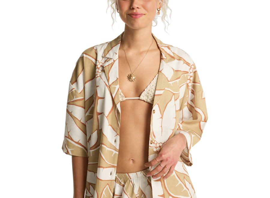 Billabong Beach Side Woven Top Stone