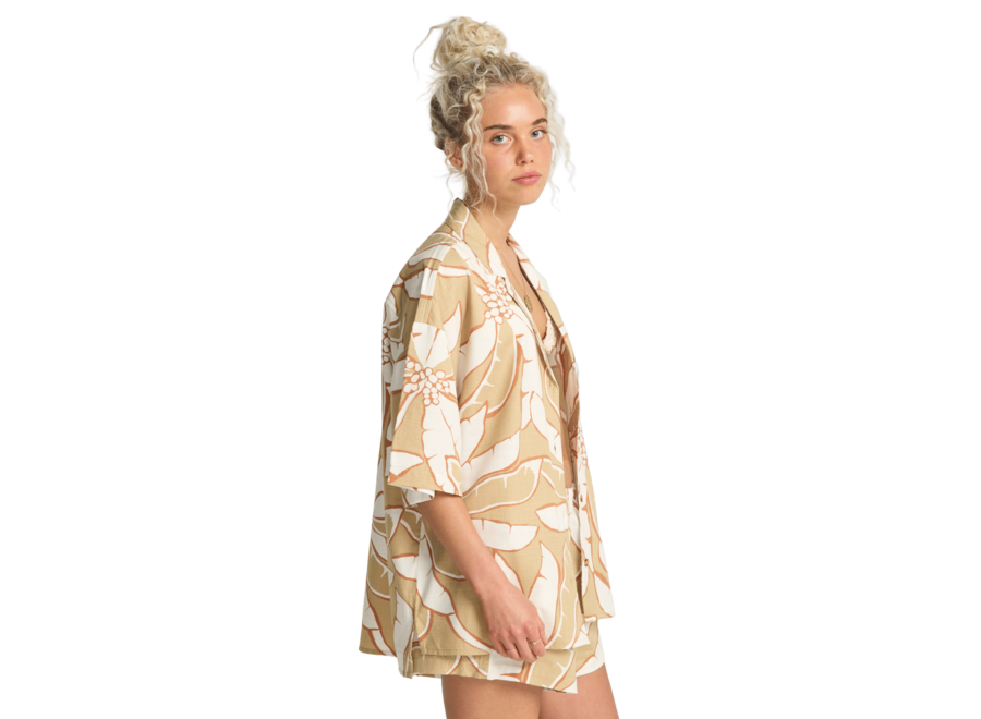 Billabong Beach Side Woven Top Stone