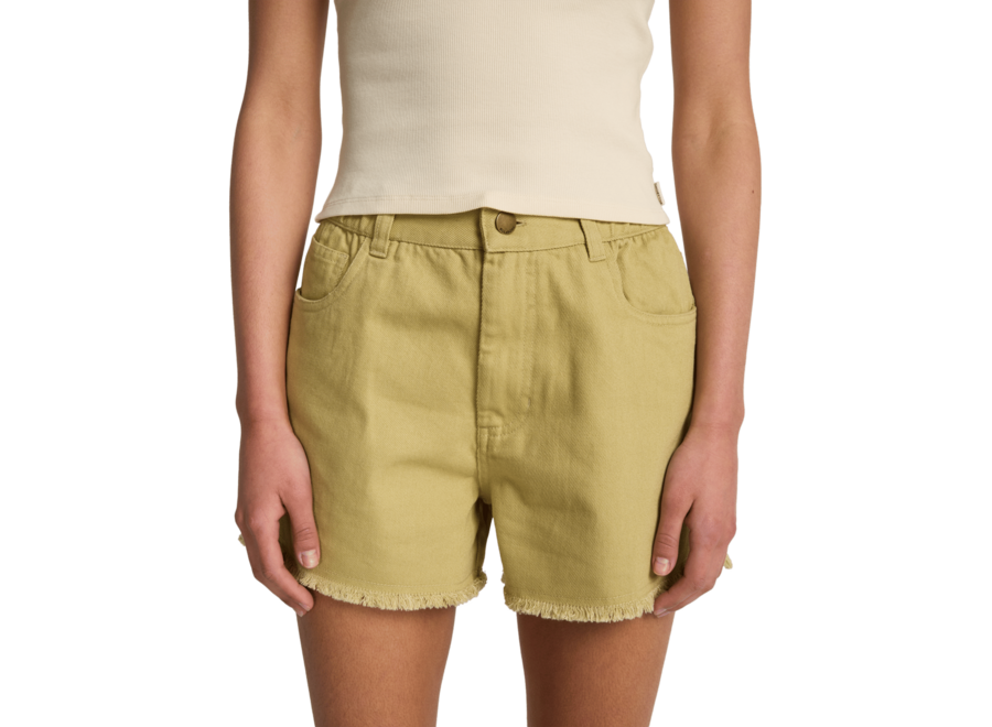 Billabong Little Sister Denim Shorts Cactus Green