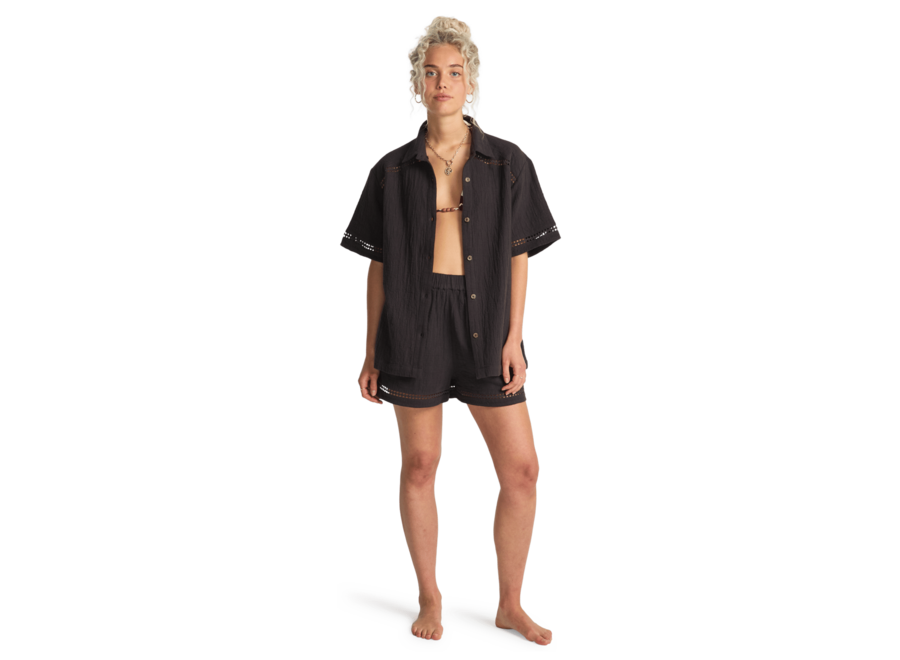 Billabong Summers End Woven Top Black Sands