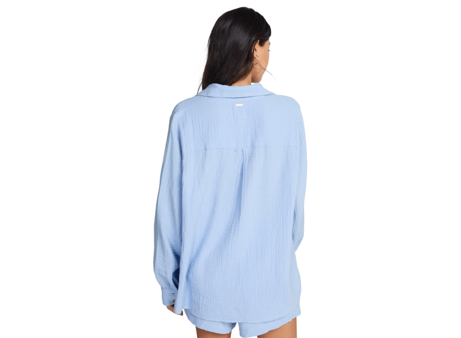 Billabong Swell Blouse Woven Top Twilight Blue