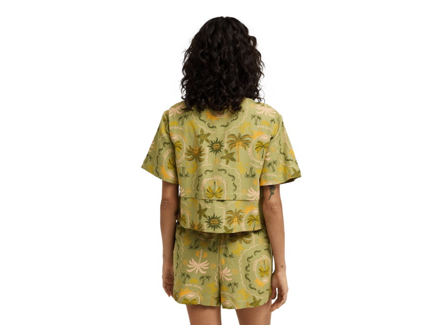 Billabong Totally Tropic Woven Top Cedar